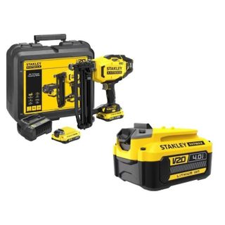 Cloueur sans fil + 2 batteries 2Ah + chargeur - 18V - Stanley Fatmax - SFMCN616D2K-QW - Clous 25-64 mm + Batterie 18V SFMCB204-XJ