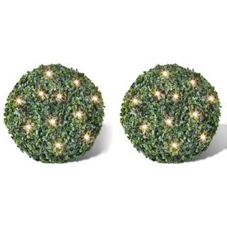 2 pièce de boule 35 cm avec guirlande lumineuse solaire 24 LED 270058