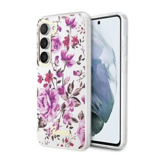 Guess Flower Collection - Coque pour Samsung Galaxy S23 (Blanc) - 3666339117283