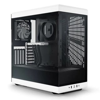 HYTE Moyen Tour HYTE Y40 (Noir/Blanc) - Support GPU 4 emplacements - Refroidissement efficace