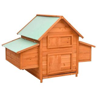 Vidaxl Poulailler 152x96x110 cm Bois de sapin massif