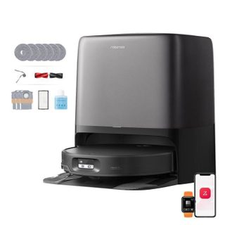 Roborock Saros 20 Neo Aspirateur Robot Laveur 36000Pa Seuils jusquà 8 8cm Eau Chauffée 100°C Anti-Enchevêtrement Détection IA Noir