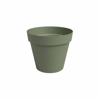 Pot de fleur CAPRI - Plastique - Vent cendré - Rond - L40 x P40 x H34 7 cm - ARTEVASI