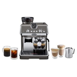 Machine à café - DELONGHI - La Specialista Arte Evo Titan - Fonction Cold Brew - Finition titane/acier - Réservoir deau amovible