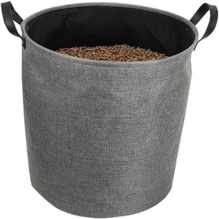 Sac à granulés en tissu - EDA - Jura Montania - 60 L - Capacité 30 kg - Ø 44 X H.45 cm - Gris