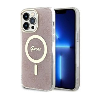 Guess 4G MagSafe - Coque pour iPhone 14 Pro Max (Rose) - 3666339118297