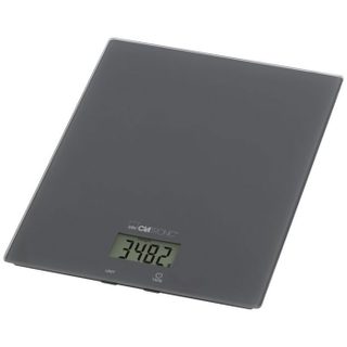 Balance de cuisine en verre - CLATRONIC - KW3820-Gris - 5 kg (5000 g) - Graduation 1 g - Écran LCD