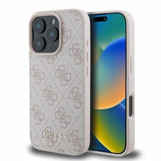 Coque pour iPhone 16 Pro Max - Guess Hardcase 4G Classic (GUHCP16XG4GF4GFPI) - Rose