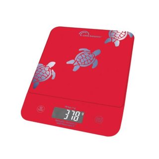 Balance de cuisine - LITTLE BALANCE - Happy Genius 10 USB-R - Portée 10kg / 1g - Eran XXL - Rouge - Motif tortue
