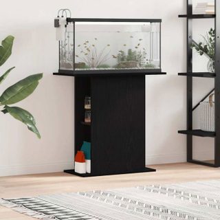 Support daquarium VidaXL chêne noir 75 x 36 x 72 5 cm – bois dingénierie