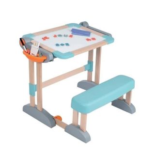 Smoby - Bureau Modulo Space - Transformable en Tableau Double Face - 80 Accessoires Inclus - Dès 3 Ans - 420304