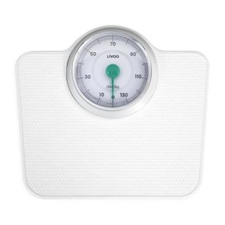 Pèse-personne mécanique rétro - LIVOO - DOM490 - Sans pile - Max 136 kg - Métal antidérapant - Blanc