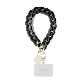 Guess - GUOUCBMC4MK - Bracelet universel Big Hand Strap Noir Acrylique 4G Charm Acrylique et métal