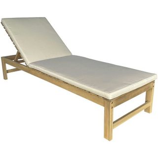 Proloisirs Bain de soleil Balito en acacia avec coussin amovible 5 cm