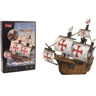 Puzzle 3D - Bateau Santa Maria - Jeu de construction - EXPLORA - 204 pièces - Dès 8 ans