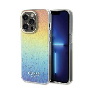 Guess IML Faceted Mirror Disco Iridescent - Coque pour iPhone 14 Pro (Iridescent)
