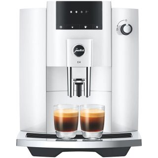 Machine à café Expresso broyeur - JURA - E4 Piano - 1450 W - 280g - 1 9 L - 5 spécialités - Blanc brillant