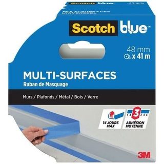 Scotch Ruban de Masquage premium Multi-Surfaces ScotchBlue 2090 48 mm x 41 m