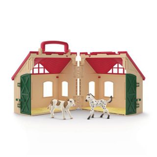 Coffret Ferme Transportable + 2 figurines figurine miniature de la ferme Schleich 72340 Horse Club dès 5 ans