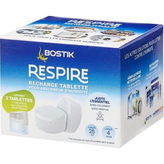 Recharges absorbeur - BOSTIK - Respire - 2 tablettes - Jusqu’à 25 m² - Sans parfum - 2 x 250 g