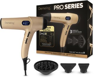 Sèche-cheveux - SAINT ALGUE - Demeliss PRO SERIES - Diffuseur - Silencieux - Gold