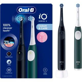Brosse à dents électrique - ORAL-B - iO 2 Night Noir - 3 modes - Minuteur - 2 têtes incluses