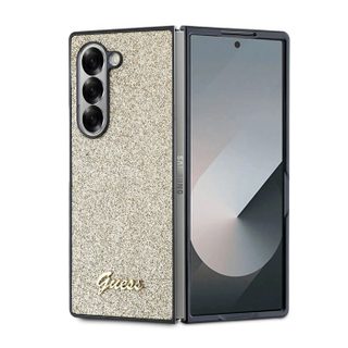 Coque Guess Glitter Script pour Samsung Galaxy Z Fold6 - Gold