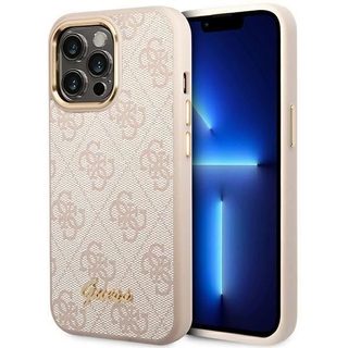Guess 4G Metal Camera Outline Case - Coque pour iPhone 14 Pro (Rose) - 3666339065348