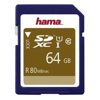 Carte mémoire SDXC 64GB Classe 10 80MB/s - HAMA - Blanc - Garantie limitée 10 ans