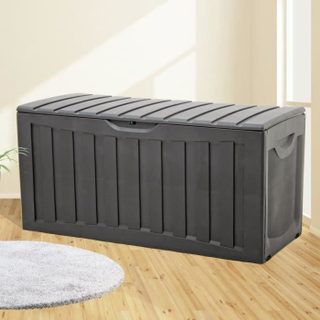 vidaXL Boîte de rangement Noir 118x53x57 cm Polypropylène 153887