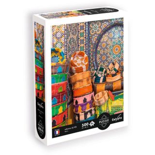Puzzle - SENTOSPHERE - Calypto - 500 pièces XL - Médine de Fès - Maros - Toucher soyeux - Dès 8 ans