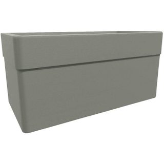 Jardinière 80 cm - EDA - CAREL - 63 L - Avec roulettes - Extérieur ou intérieur - 78 x 39 x 39 cm - Taupe