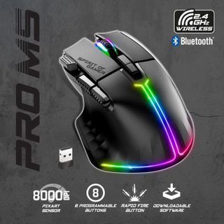 SOURIS GAMING - SPIRIT OF GAMER - PRO-M5 - RGB - 8000 DPI - Sans fil 2.4 GHz