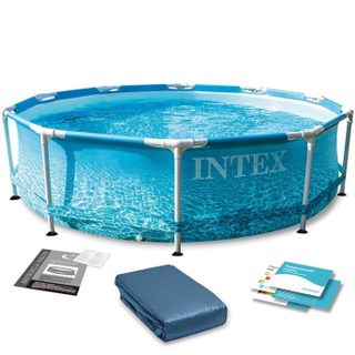 Piscine à cadre - Intex - 305x76 cm - 6 en 1 - PVC à 3 couches - Renforcement en nylon - Revêtement mosaïque