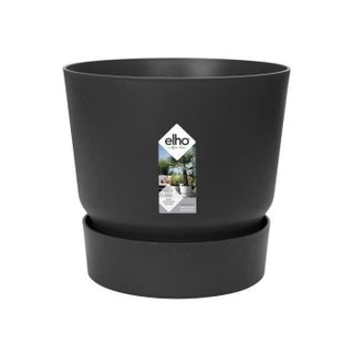 Pot de fleurs - GREENVILLE - Plastique - Noir - Rond - Ø29 5xH27 8cm - 100% récyclé - ELHO