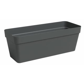 Jardinière CAPRI - Plastique - Anthracite - Rectangulaire - L49 9 x P20 x H18 1cm - ARTEVASI