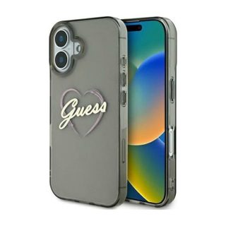 Coque Guess Hardcase IML Heart pour iPhone 16 Plus - Black