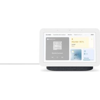 Affichage intelligent - Google Nest Hub 2nd Gen - Anthracite - Contrôlez des centaines dappareils connectés