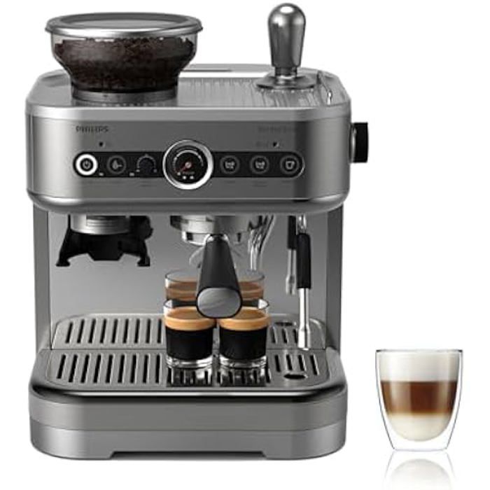 Machine à Espresso Semi Automatique - PHILIPS - Barista Brew - 15 bar - 250 g - Noir