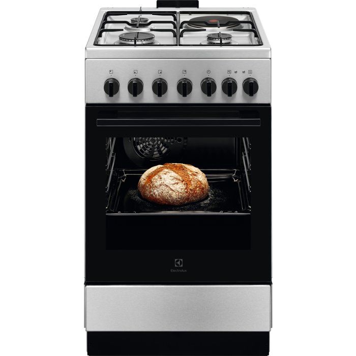 Piano de cuisson mixte (gaz + électrique) - ELECTROLUX - LKM520011X - 4 feux - 1 four - 1 65 kWh - 60 cm