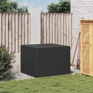 Boîte de rangement - Jardin - Noir - 291L - Résine tressée - Sac résistant à leau