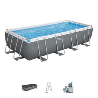 Kit Piscine hors sol tubulaire BESTWAY - Steel Pro Max - 549 x 274 x 122 cm - Rectangulaire (Filtre à sable échelle bâche)