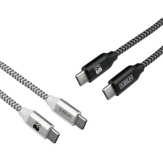 Câbles USB-C - SUBBLIM - Lot de 2 - 1 m - Noir/argenté - Haute qualité
