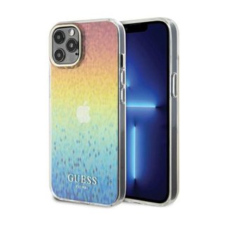 Guess IML Faceted Mirror Disco Iridescent - Coque pour iPhone 12 / iPhone 12 Pro (Iridescent)