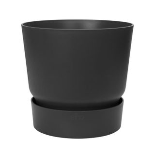 Pot de fleurs - GREENVILLE - Plastique - Noir - Rond - Ø39xH36 8cm - 100% récyclé - ELHO