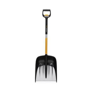 Pelle poussoir à neige télescopique FISKARS X-series - poignée coudée en forme de D