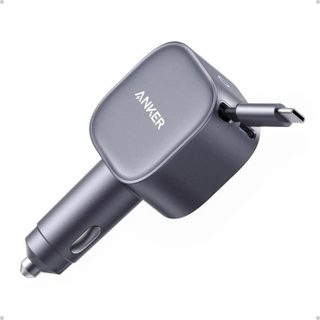 Anker Chargeur Allume Cigare 75W Rapide Ultra Compact Type-C avec Câble Rétractable Intégré Chargeur Voiture pour iPhone séries 1