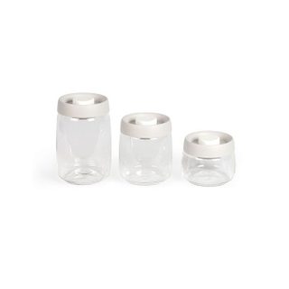 Set de 3 bocaux sous vide - LIVOO - MEN401 - 400 ml 800 ml et 1 2 L - Verre borosciliate - Compatible congélation