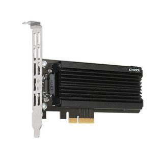 ICY DOCK Adaptateur 1 x M.2 NVMe SSD vers 4x PCIe 4.0 avec dissipateur thermique & équerre PCIe