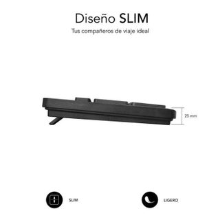 Clavier - Subblim - Business Slim Silencieux - USB - Teclas Planas - Résistant aux Éclaboussures